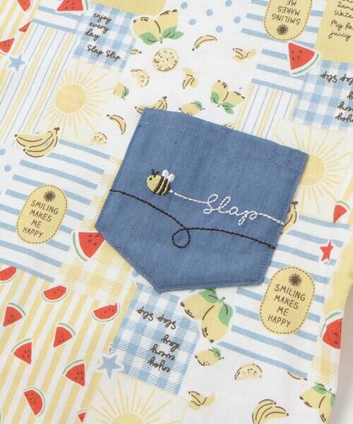 SLAP SLIP / スラップ スリップ Tシャツ | 総柄プリント胸ポケット刺しゅう半袖Tシャツ(80~130cm) | 詳細6