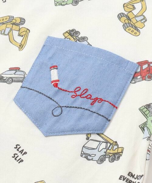 SLAP SLIP / スラップ スリップ Tシャツ | 総柄プリント胸ポケット刺しゅう半袖Tシャツ(80~130cm) | 詳細9