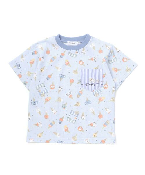 SLAP SLIP / スラップ スリップ Tシャツ | 総柄プリント胸ポケット刺しゅう半袖Tシャツ(80~130cm) | 詳細15