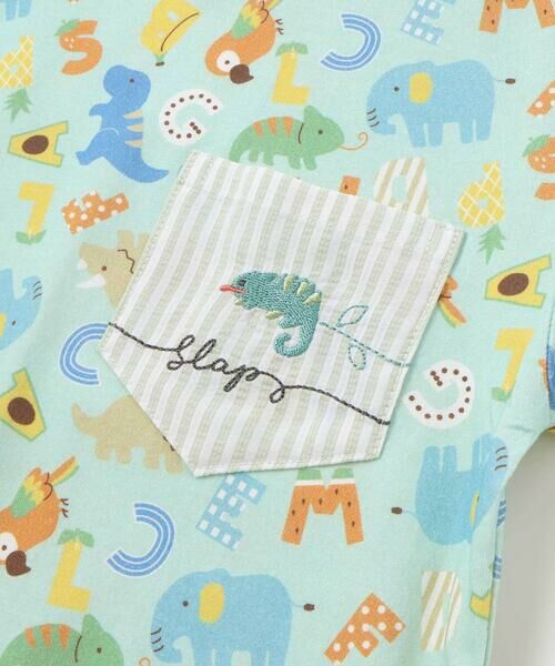 SLAP SLIP / スラップ スリップ Tシャツ | 総柄プリント胸ポケット刺しゅう半袖Tシャツ(80~130cm) | 詳細19