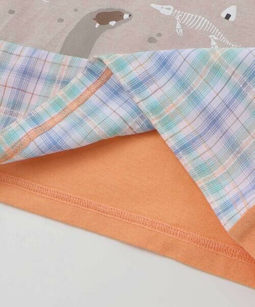 SLAP SLIP / スラップ スリップ Tシャツ | 【お揃い】化石恐竜切り替え半袖Tシャツ(80~130cm) | 詳細13