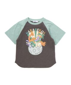 SLAP SLIP / スラップ スリップ Tシャツ | はらぺこ恐竜ラグラン半袖Tシャツ(80~130cm)