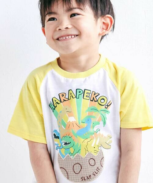 SLAP SLIP / スラップ スリップ Tシャツ | はらぺこ恐竜ラグラン半袖Tシャツ(80~130cm) | 詳細3
