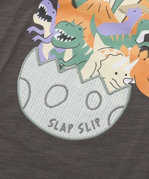 SLAP SLIP / スラップ スリップ Tシャツ | はらぺこ恐竜ラグラン半袖Tシャツ(80~130cm) | 詳細10