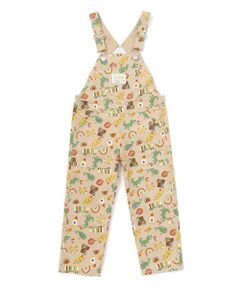 SLAP SLIP / スラップ スリップ サロペット・オールインワン | 恐竜くるま宇宙船総柄7分丈サロペット(80~110cm)