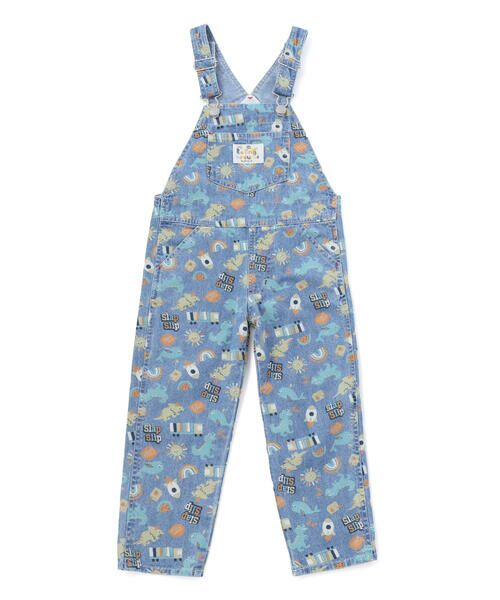 SLAP SLIP / スラップ スリップ サロペット・オールインワン | 恐竜くるま宇宙船総柄7分丈サロペット(80~110cm) | 詳細3