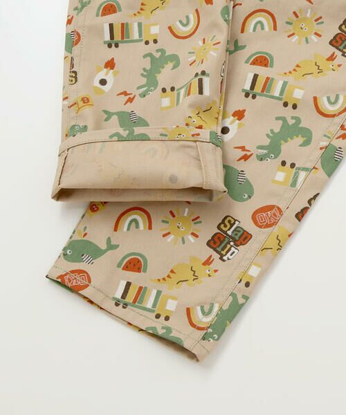 SLAP SLIP / スラップ スリップ サロペット・オールインワン | 恐竜くるま宇宙船総柄7分丈サロペット(80~110cm) | 詳細12