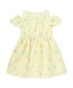 SLAP SLIP / スラップ スリップ ミニ丈・ひざ丈ワンピース | 【お揃い】花柄レースアイス総柄肩明きワンピース(90~130cm)