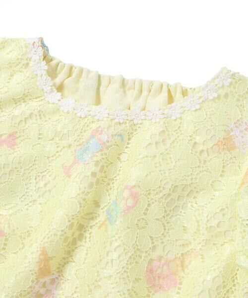 SLAP SLIP / スラップ スリップ ミニ丈・ひざ丈ワンピース | 【お揃い】花柄レースアイス総柄肩明きワンピース(90~130cm) | 詳細10