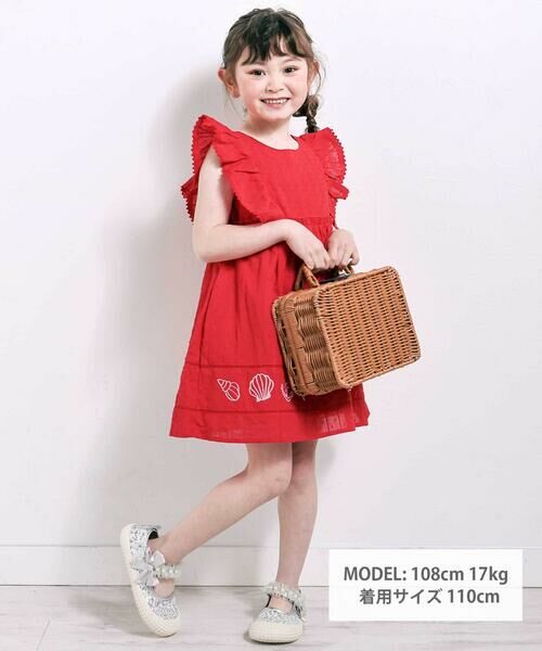 SLAP SLIP / スラップ スリップ ミニ丈・ひざ丈ワンピース | マリン刺しゅうワンピース(80~130cm) | 詳細12