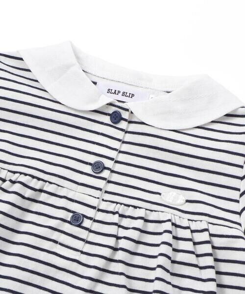 SLAP SLIP / スラップ スリップ その他トップス | 【マリンシリーズ】セーラーカラーボーダー半袖Tシャツ+パンツセットアップ(80~130cm) | 詳細10