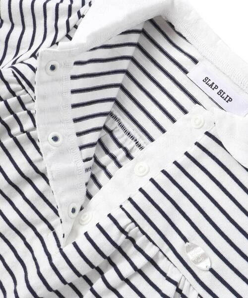 SLAP SLIP / スラップ スリップ その他トップス | 【マリンシリーズ】セーラーカラーボーダー半袖Tシャツ+パンツセットアップ(80~130cm) | 詳細11