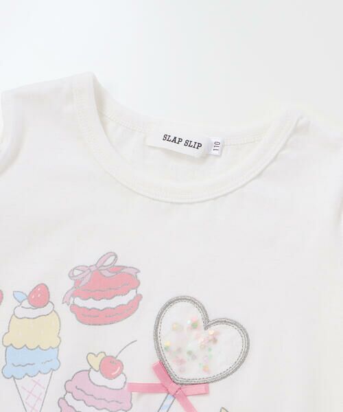 SLAP SLIP / スラップ スリップ その他トップス | スイーツ刺しゅう肩開き半袖Tシャツ&スカパンセットアップ(80~130cm) | 詳細10