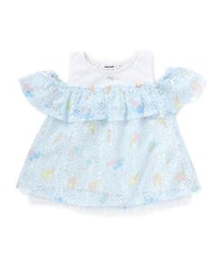 SLAP SLIP / スラップ スリップ Tシャツ | 【お揃い】花柄レースアイス総柄肩明きチュニック(90~130cm)