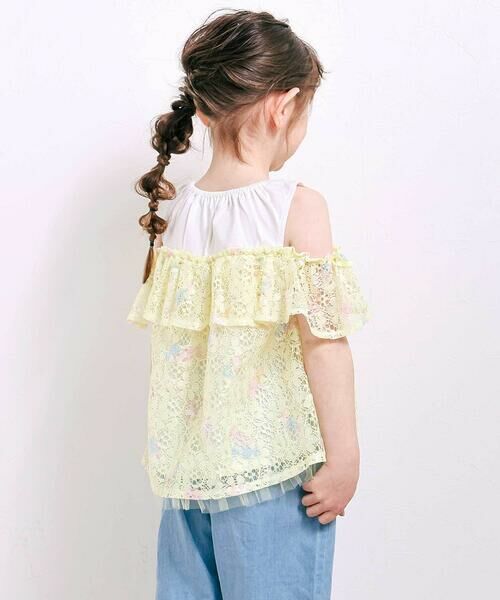 SLAP SLIP / スラップ スリップ Tシャツ | 【お揃い】花柄レースアイス総柄肩明きチュニック(90~130cm) | 詳細13