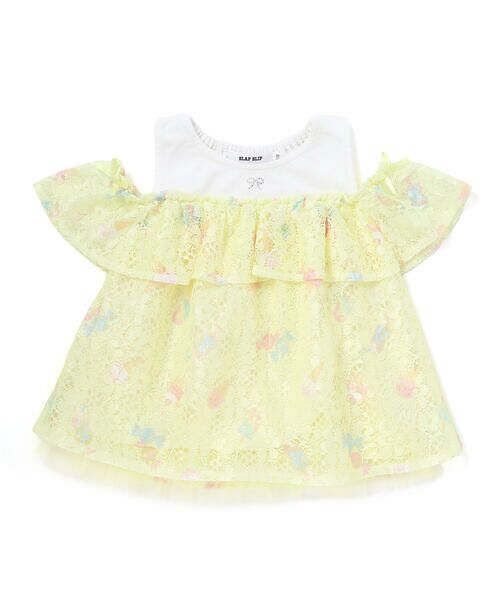 SLAP SLIP / スラップ スリップ Tシャツ | 【お揃い】花柄レースアイス総柄肩明きチュニック(90~130cm) | 詳細16