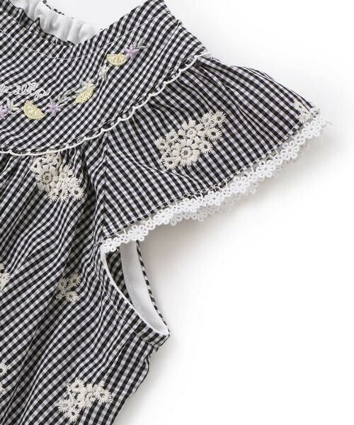 SLAP SLIP / スラップ スリップ Tシャツ | 【お揃い】肩フリルストライプ&チェックチュニック(80~130cm) | 詳細3