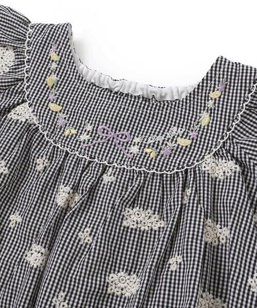 SLAP SLIP / スラップ スリップ Tシャツ | 【お揃い】肩フリルストライプ&チェックチュニック(80~130cm) | 詳細2