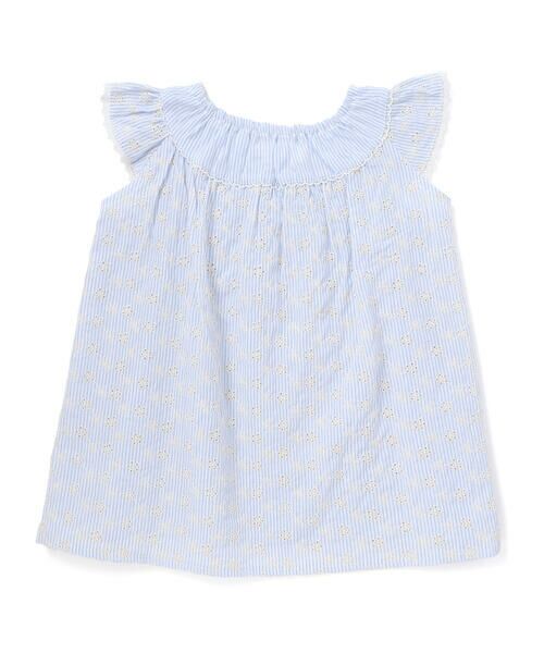 SLAP SLIP / スラップ スリップ Tシャツ | 【お揃い】肩フリルストライプ&チェックチュニック(80~130cm) | 詳細11