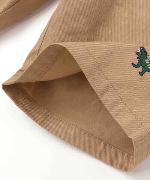 SLAP SLIP / スラップ スリップ ショート・ハーフ・半端丈パンツ | はたらくくるま恐竜総柄刺しゅうショートパンツ(80~130cm) | 詳細16