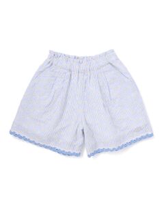 SLAP SLIP / スラップ スリップ ショート・ハーフ・半端丈パンツ | 【お揃い】裾レースストライプ&チェック柄ショートパンツ(90~130cm)