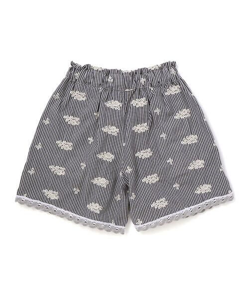 SLAP SLIP / スラップ スリップ ショート・ハーフ・半端丈パンツ | 【お揃い】裾レースストライプ&チェック柄ショートパンツ(90~130cm) | 詳細3