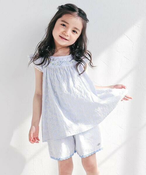 SLAP SLIP / スラップ スリップ ショート・ハーフ・半端丈パンツ | 【お揃い】裾レースストライプ&チェック柄ショートパンツ(90~130cm) | 詳細11