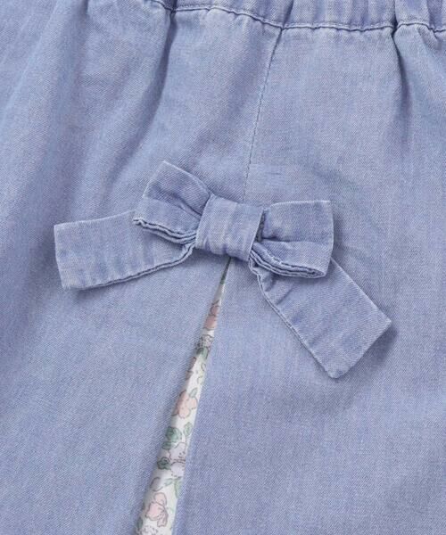 SLAP SLIP / スラップ スリップ ショート・ハーフ・半端丈パンツ | 花柄切り替えプリーツリボン付きスカパン(90~130cm) | 詳細3