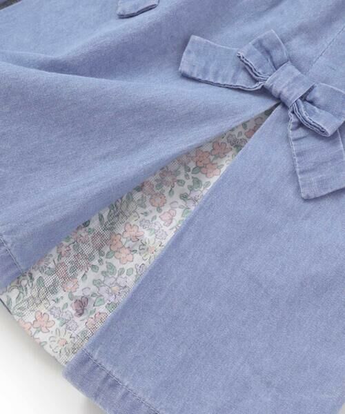 SLAP SLIP / スラップ スリップ ショート・ハーフ・半端丈パンツ | 花柄切り替えプリーツリボン付きスカパン(90~130cm) | 詳細4