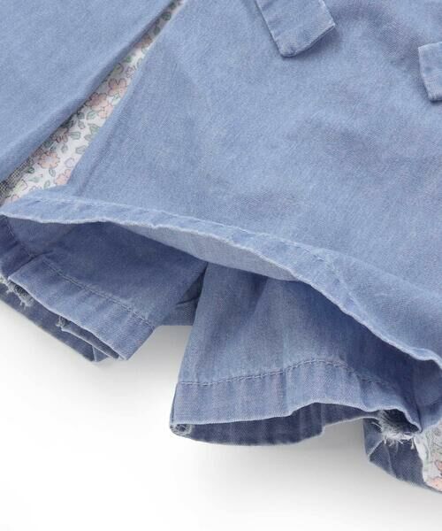 SLAP SLIP / スラップ スリップ ショート・ハーフ・半端丈パンツ | 花柄切り替えプリーツリボン付きスカパン(90~130cm) | 詳細6