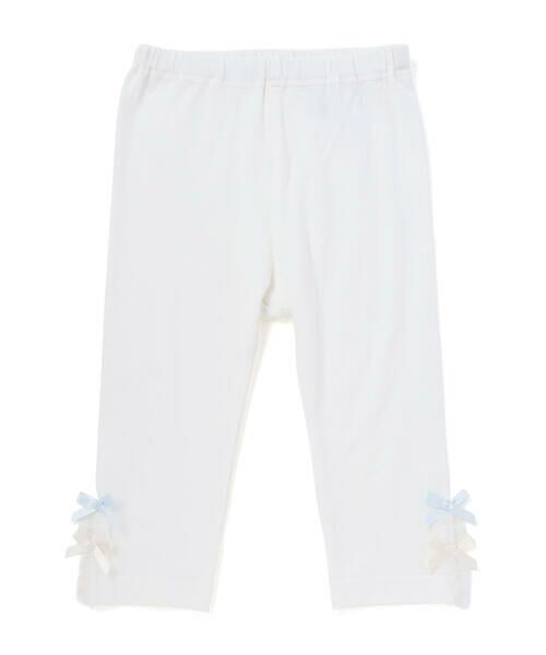 SLAP SLIP / スラップ スリップ レギンス・スパッツ | 無地&総柄裾チュール6分丈レギンス(80~130cm)（ホワイト）