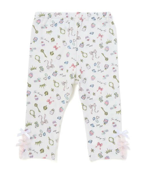 SLAP SLIP / スラップ スリップ レギンス・スパッツ | 無地&総柄裾チュール6分丈レギンス(80~130cm)（ホワイト系）