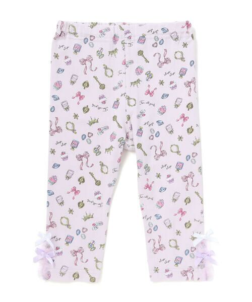 SLAP SLIP / スラップ スリップ レギンス・スパッツ | 無地&総柄裾チュール6分丈レギンス(80~130cm)（パープル系）