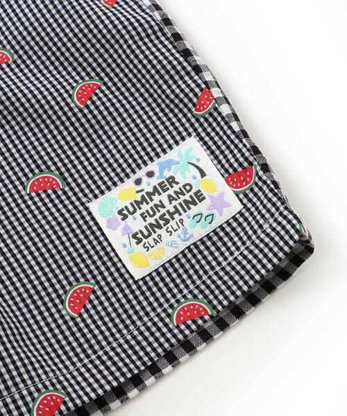 SLAP SLIP / スラップ スリップ ショート・ハーフ・半端丈パンツ | 【マリンシリーズ】ストライプ&チェック前後切り替え5分丈パンツ | 詳細5