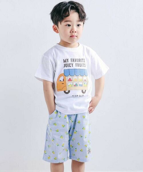 SLAP SLIP / スラップ スリップ ショート・ハーフ・半端丈パンツ | 【マリンシリーズ】ストライプ&チェック前後切り替え5分丈パンツ | 詳細11