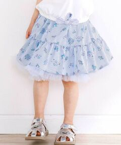 SLAP SLIP / スラップ スリップ ミニ・ひざ丈スカート | お城宝石リボン総柄ストライプリバーシブルスカート(90~130cm)