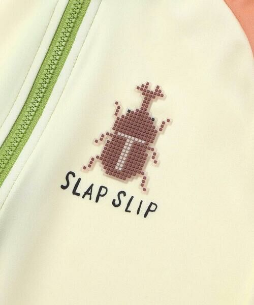 SLAP SLIP / スラップ スリップ 水着・スイムグッズ | 消防車カブトムシ恐竜ブロックワッペンバイカラーラッシュガード(90~130cm) | 詳細7