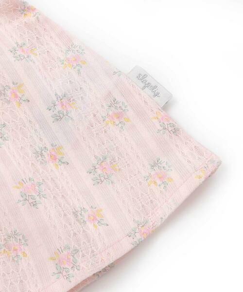 SLAP SLIP / スラップ スリップ Tシャツ | 肩フリル花柄レースドッキング半袖Tシャツ(80~130cm) | 詳細7