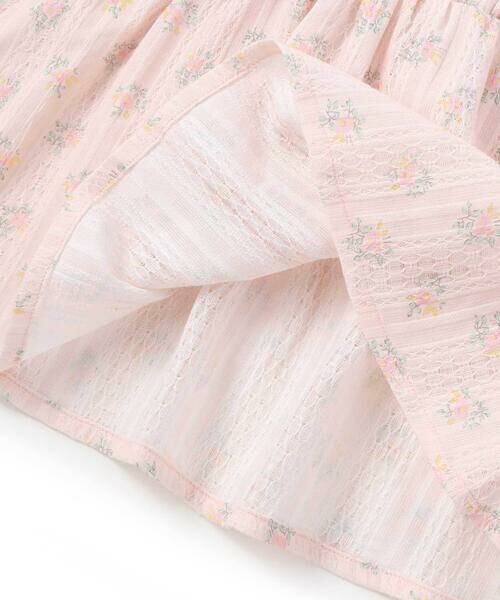 SLAP SLIP / スラップ スリップ Tシャツ | 肩フリル花柄レースドッキング半袖Tシャツ(80~130cm) | 詳細8