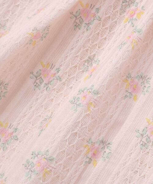 SLAP SLIP / スラップ スリップ Tシャツ | 肩フリル花柄レースドッキング半袖Tシャツ(80~130cm) | 詳細10