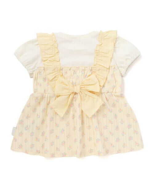 SLAP SLIP / スラップ スリップ Tシャツ | 肩フリル花柄レースドッキング半袖Tシャツ(80~130cm) | 詳細15