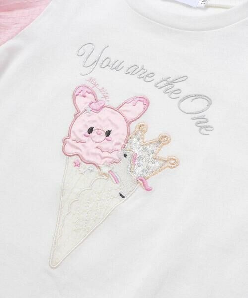SLAP SLIP / スラップ スリップ Tシャツ | アイスxケーキスパンコールパフ半袖Tシャツ(80~130cm) | 詳細6