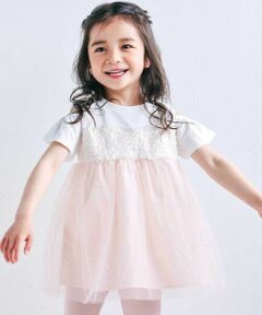 SLAP SLIP / スラップ スリップ Tシャツ | ラメチュールオープンスリーブチュニック(80~130cm)