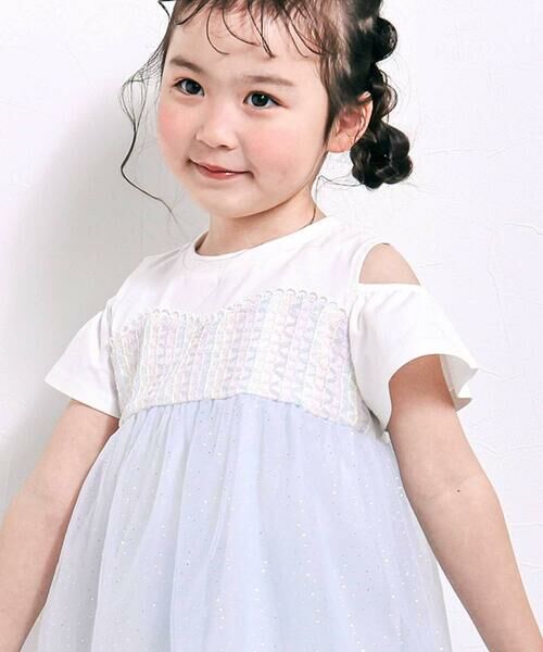 SLAP SLIP / スラップ スリップ Tシャツ | ラメチュールオープンスリーブチュニック(80~130cm) | 詳細2