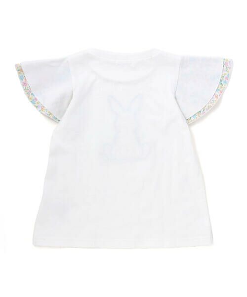 SLAP SLIP / スラップ スリップ Tシャツ | ウサギパッチ袖ハナガラ半袖Tシャツ(80~130cm) | 詳細4