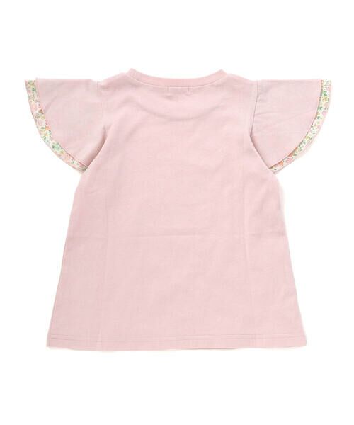 SLAP SLIP / スラップ スリップ Tシャツ | ウサギパッチ袖ハナガラ半袖Tシャツ(80~130cm) | 詳細10