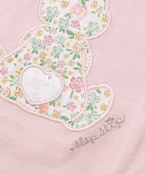 SLAP SLIP / スラップ スリップ Tシャツ | ウサギパッチ袖ハナガラ半袖Tシャツ(80~130cm) | 詳細13