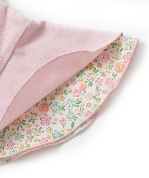 SLAP SLIP / スラップ スリップ Tシャツ | ウサギパッチ袖ハナガラ半袖Tシャツ(80~130cm) | 詳細15