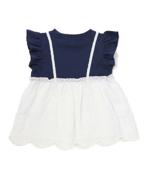 SLAP SLIP / スラップ スリップ Tシャツ | 【お揃い】スカラップキャミストライプ&ドビー半袖Tシャツ(80~130cm) | 詳細5