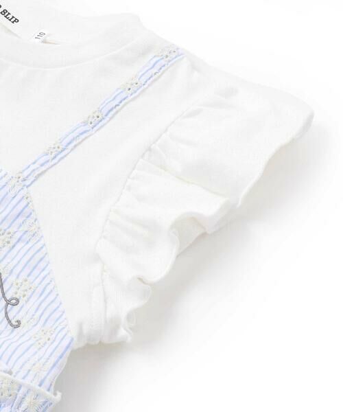 SLAP SLIP / スラップ スリップ Tシャツ | 【お揃い】スカラップキャミストライプ&ドビー半袖Tシャツ(80~130cm) | 詳細12